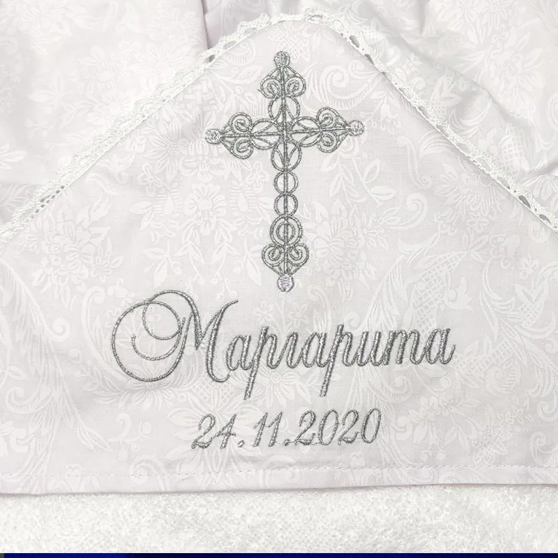 Іменна крижма "Срібло", хрестик №01