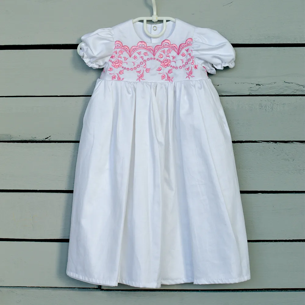 Сукня "Залата" з рожевою вишивкою